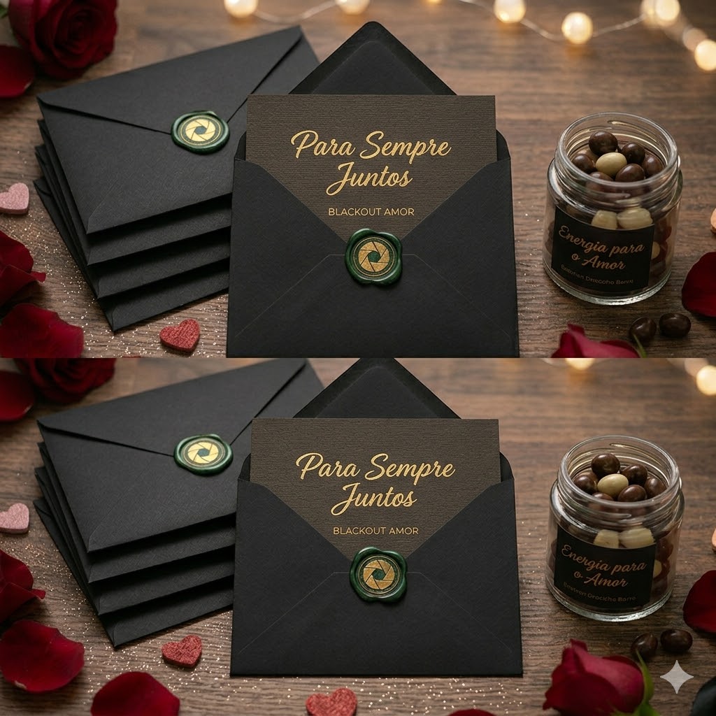 Cartão Para Sempre Juntos com lacre dourado